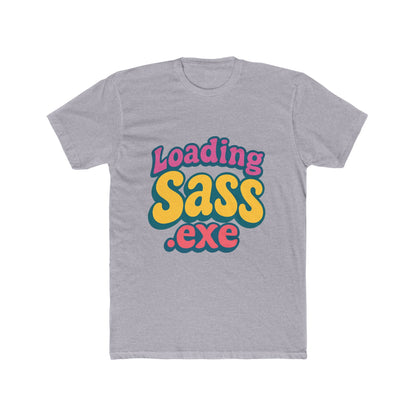 Loading Sass .Exe Meme Multicolor 1 Unisex T-Shirt – Funny Graphic Tee for All Genders, Trendy Viral Print, Comfortable Cotton Casual Wear