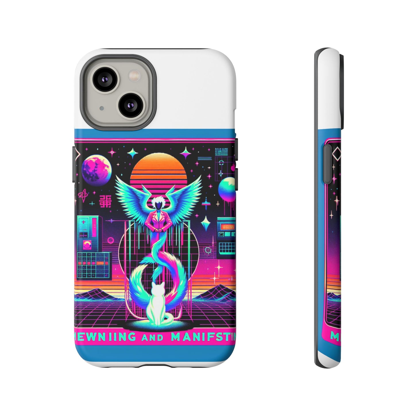 mewing and manifesting vibrant 3d protective phone case