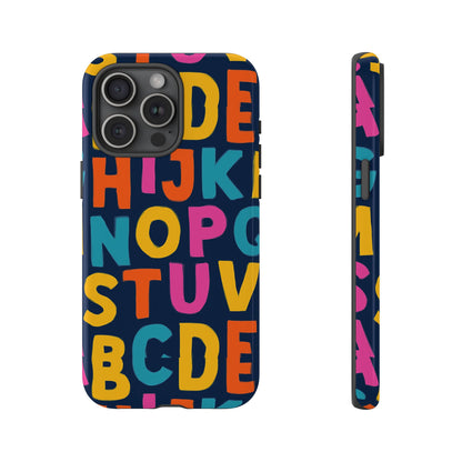 Multicolour Alphabet 3D Wrap Protective Phone Case for Unique Style and Playful Expression Compatible with iPhone 13, 14, 15 & 16 – All Models Including Pro, Pro Max & Plus