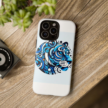 Vibrant 3D Wrap Protective Phone Case with Unique Blue Lion Design for Stylish Expression and Fun Accessories Compatible with iPhone 13, 14, 15 & 16 – all models including Pro, Pro Max & Plus