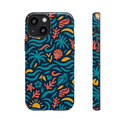 Vibrant Tropical Pattern Phone Case with 3D Design for Stylish Protection Compatible with iPhone 13, 14, 15 & 16 – all models including Pro, Pro Max & Plus
