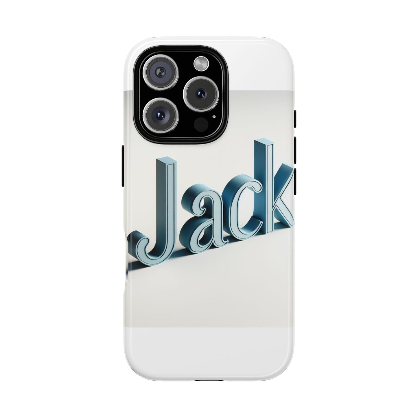 vibrant 3d text protective phone case in blue for unique self-expression – stylish protection compatible with iphone 13, 14, 15 & 16 – all models including pro, pro max & plus