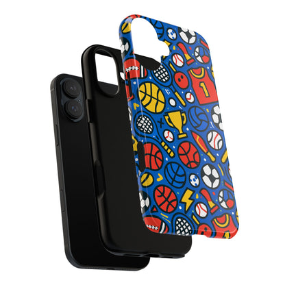 Vibrant Sports-Themed Protective Phone Case with 3D Design for Unique Style – Compatible with iPhone 13, 14, 15 & 16 – All Models Including Pro, Pro Max & Plus