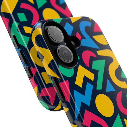 Vibrant 3D Geometric Print Phone Case for Men and Women – Stylish Protection with Multicolour Design, Compatible with iPhone 13, 14, 15 & 16 – All Models Including Pro, Pro Max & Plus