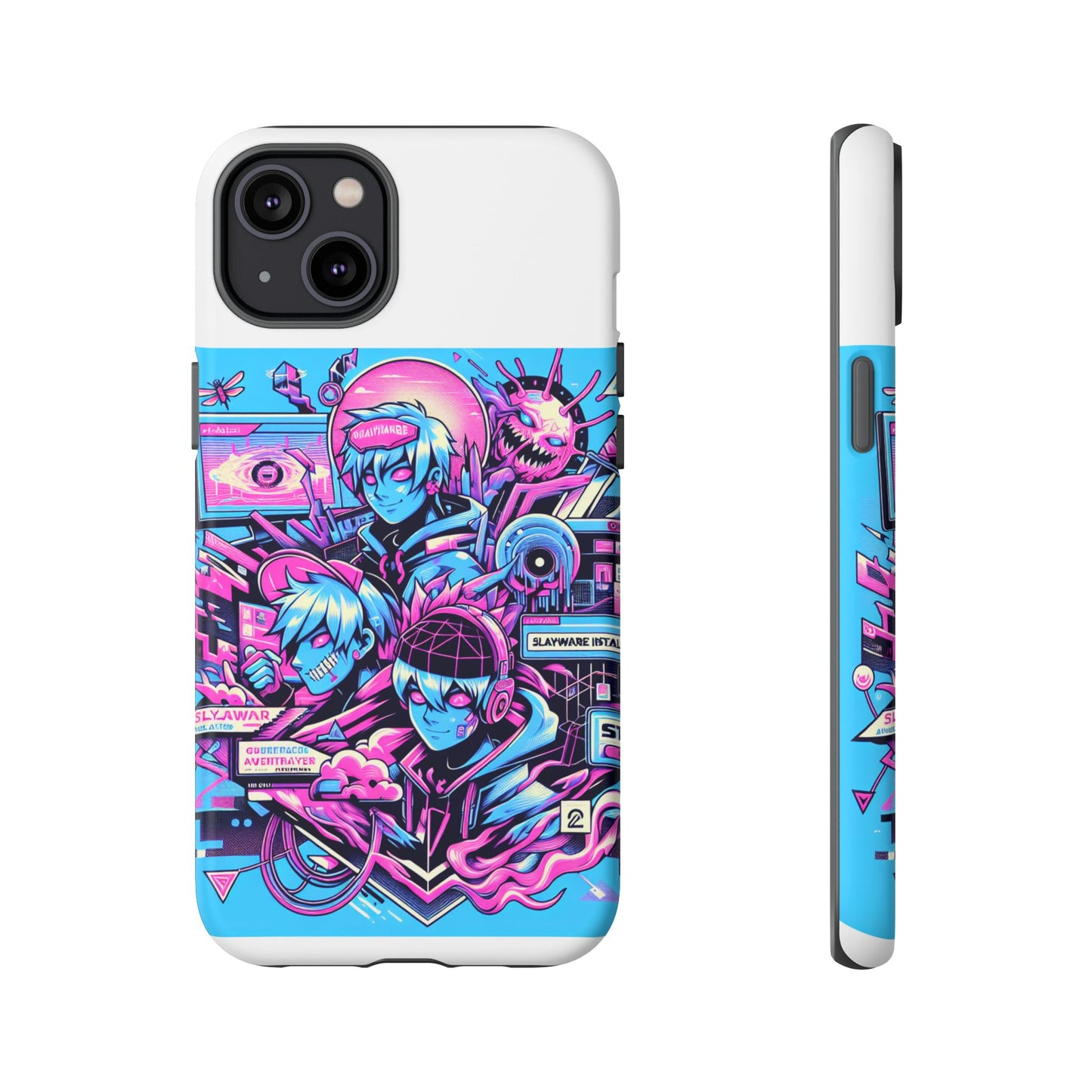 slayware installed protective phone case with 3d wrap design for anime and comic culture lovers