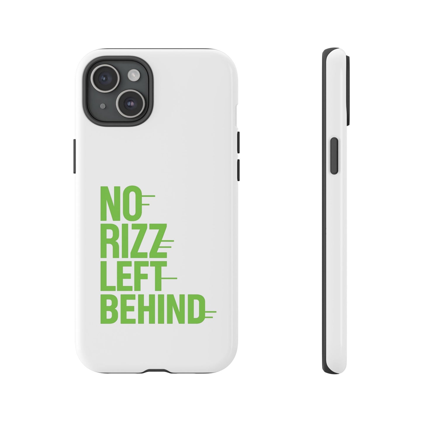 copy of tough cases - no rizz left behind phone case for ultimate protection and style, impact-resistant, dual layer, vibrant design, perfect gift for adults