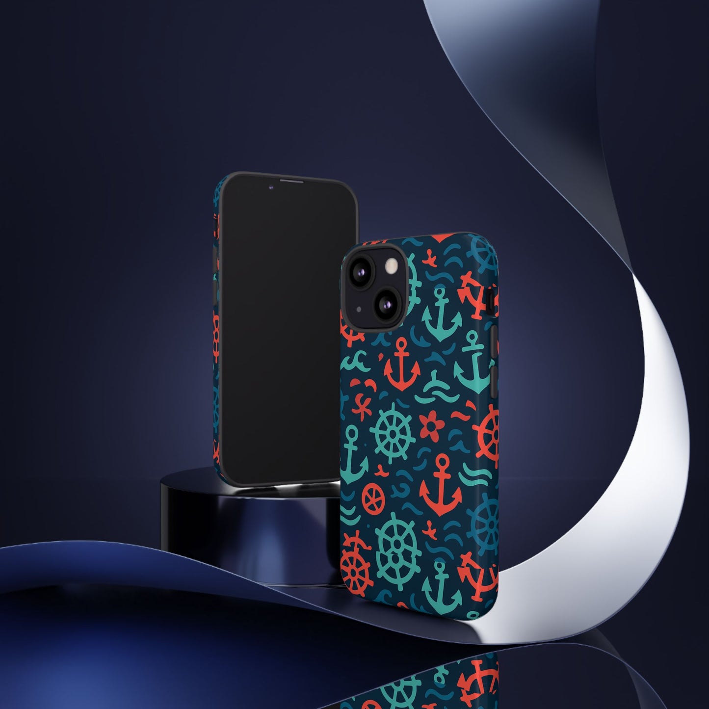 vibrant nautical multicolour 3d wrap protective phone case with retro design for men and women stylish accessory compatible with iphone 13, 14, 15 & 16 – all models including pro, pro max & plus