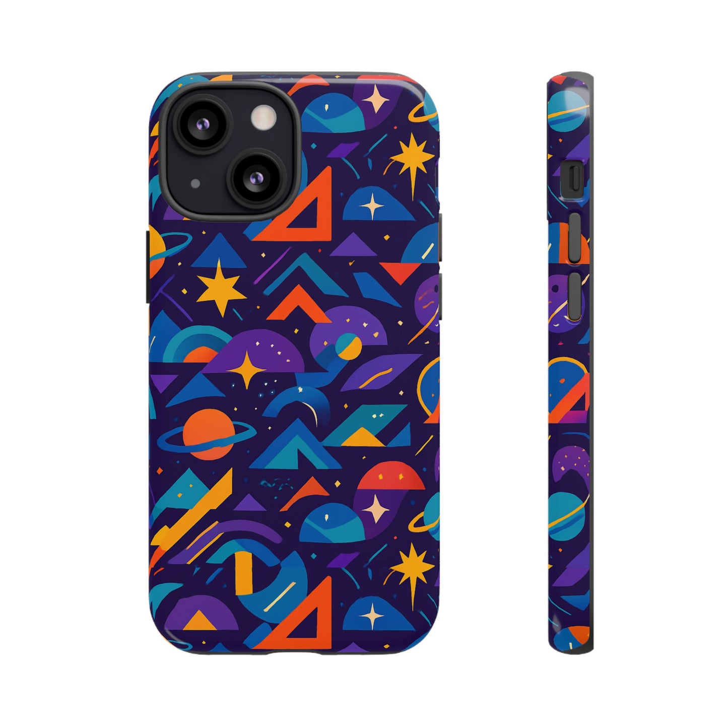 vibrant geometric 3d wrap protective phone case for unique accessories lovers compatible with iphone 13, 14, 15 & 16 – all models including pro, pro max & plus
