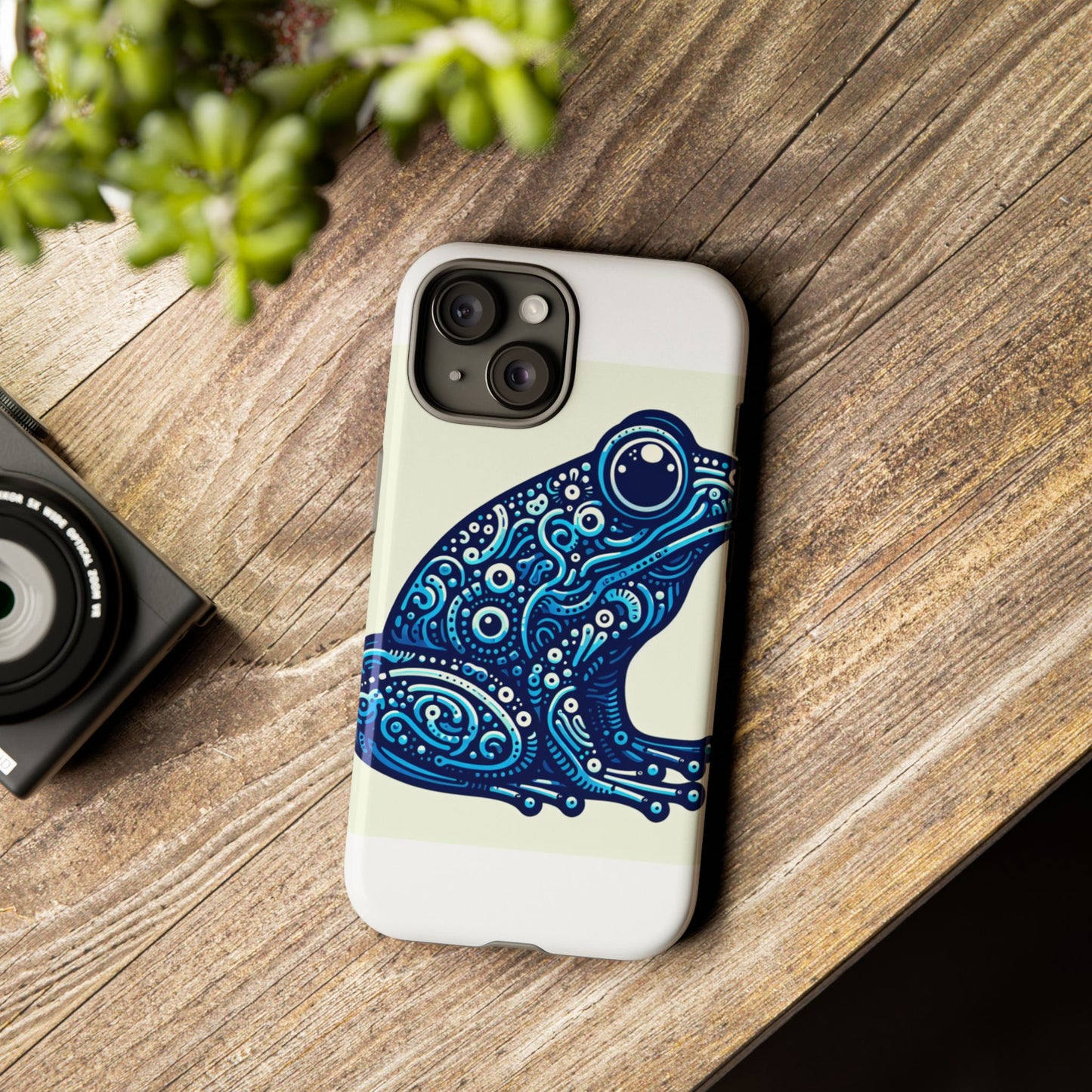 vibrant 3d blue frog design protective phone case for trendsetters – stylish protection compatible with iphone 13, 14, 15 & 16 – all models including pro, pro max & plus