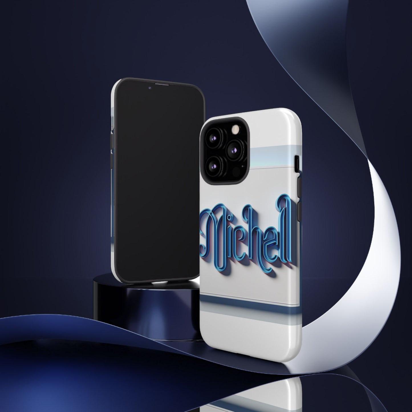 vibrant 3d glossy phone case in retro blue design stylish protection accessory compatible with iphone 13, 14, 15 & 16 – all models including pro, pro max & plus
