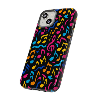 Vibrant Music Themed Phone Case with Colourful 3D Design – Stylish Protection for Music Lovers – Compatible with iPhone 13, 14, 15 & 16 – all models including Pro, Pro Max & Plus
