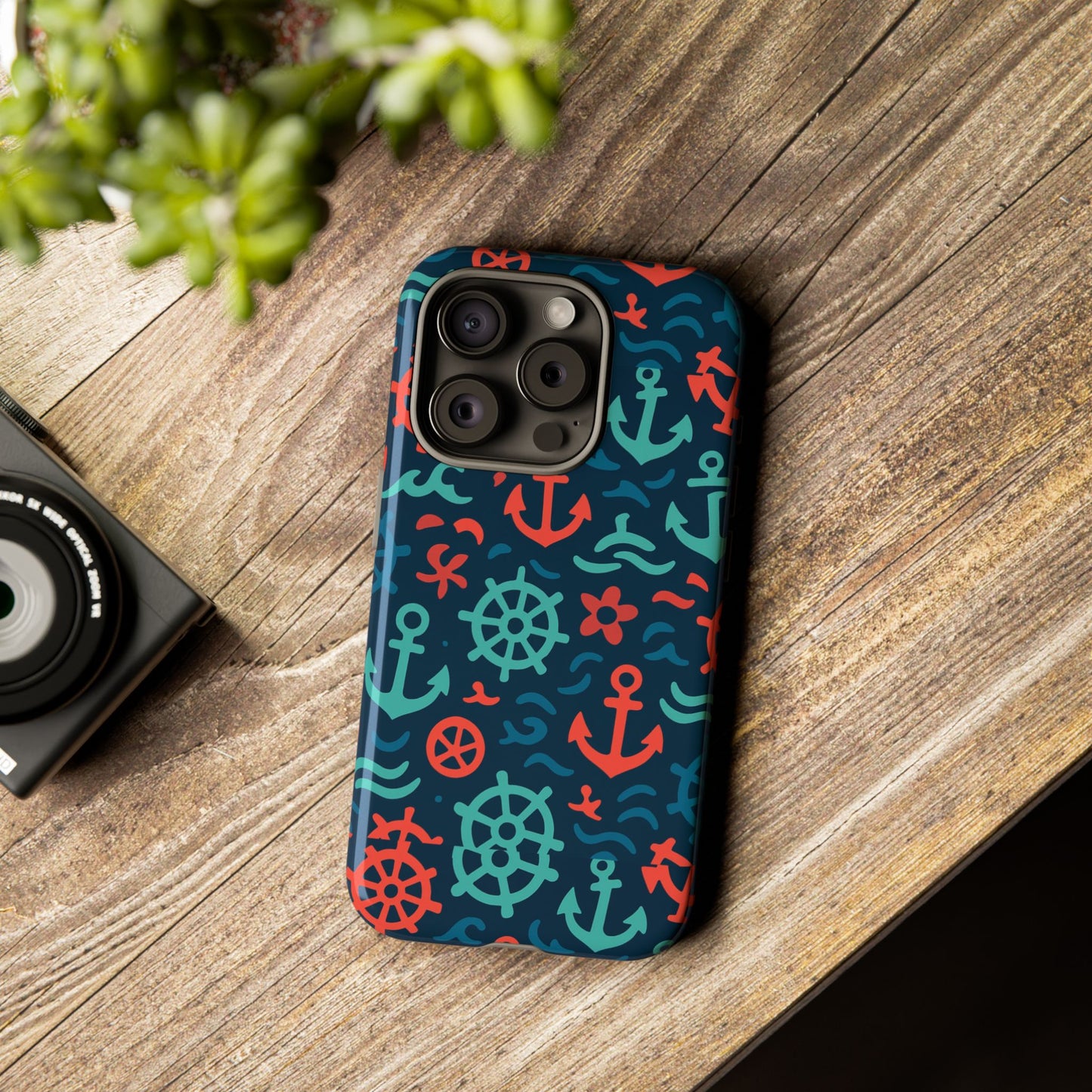 vibrant nautical multicolour 3d wrap protective phone case with retro design for men and women stylish accessory compatible with iphone 13, 14, 15 & 16 – all models including pro, pro max & plus