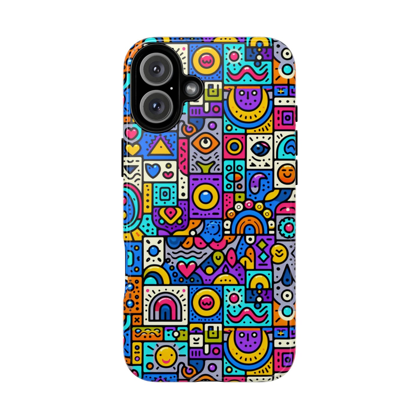 pattern image 8 vibrant anime comic style phone case for smartphones compatible with iphone 13, 14, 15 & 16 – all models including pro, pro max & plus