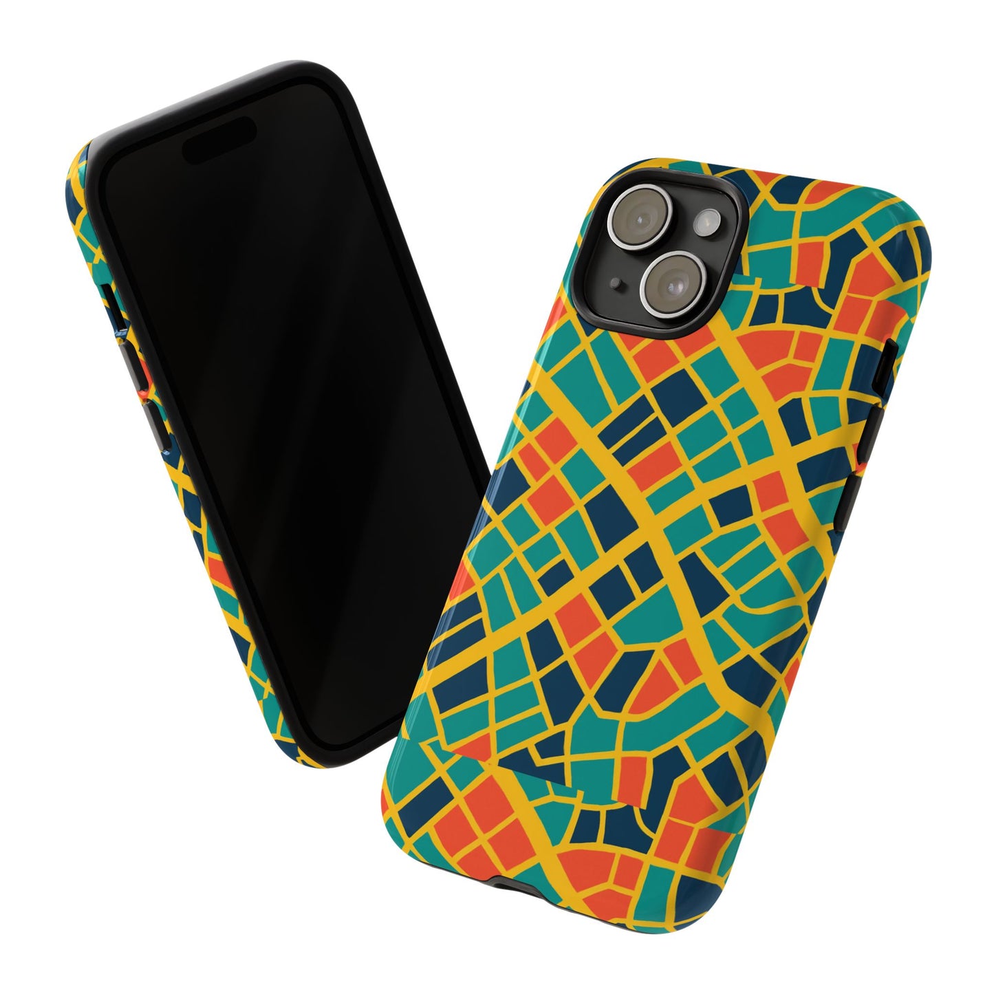 multicolour geometric 3d wrap protective phone case stylish accessory for men and women vibrant design ideal for unique expression compatible with iphone 13, 14, 15 & 16 – all models including pro, pro max & plus