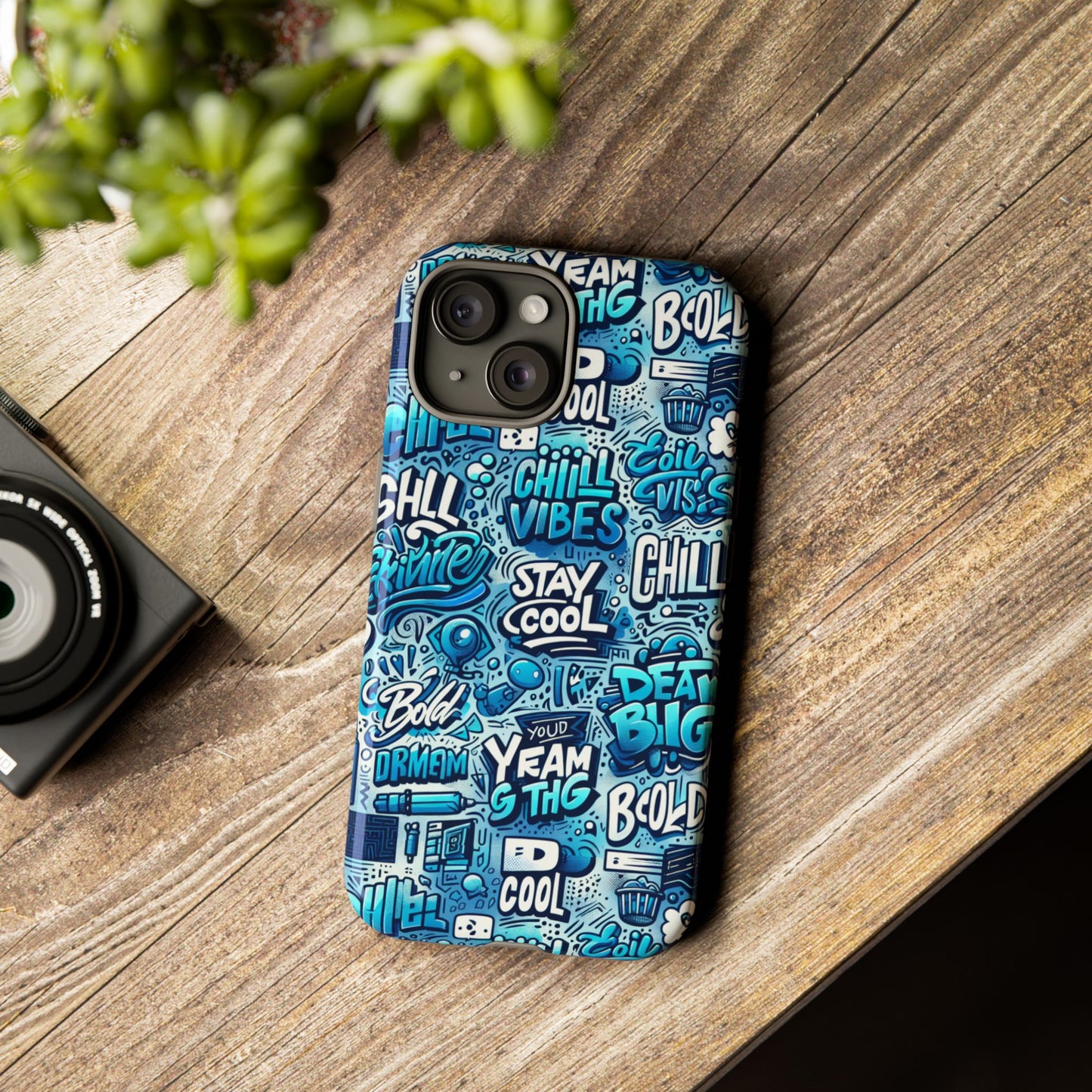 vibrant 3d wrap protective phone case with playful blue design for stylish protection compatible with iphone 13, 14, 15 & 16 – all models including pro, pro max & plus