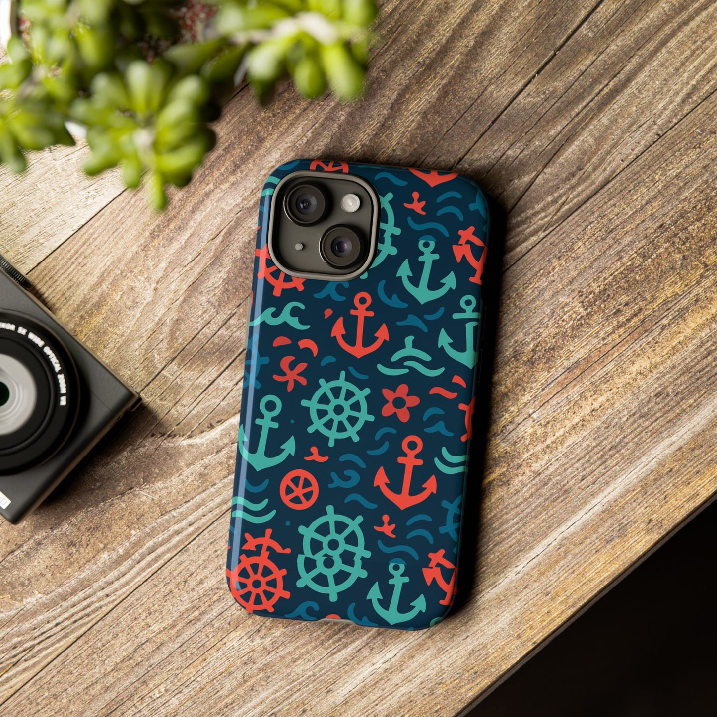 vibrant nautical multicolour 3d wrap protective phone case with retro design for men and women stylish accessory compatible with iphone 13, 14, 15 & 16 – all models including pro, pro max & plus
