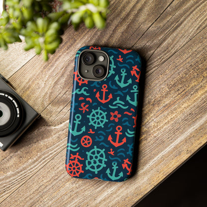 Vibrant Nautical Multicolour 3D Wrap Protective Phone Case with Retro Design for Men and Women Stylish Accessory Compatible with iPhone 13, 14, 15 & 16 – All Models Including Pro, Pro Max & Plus
