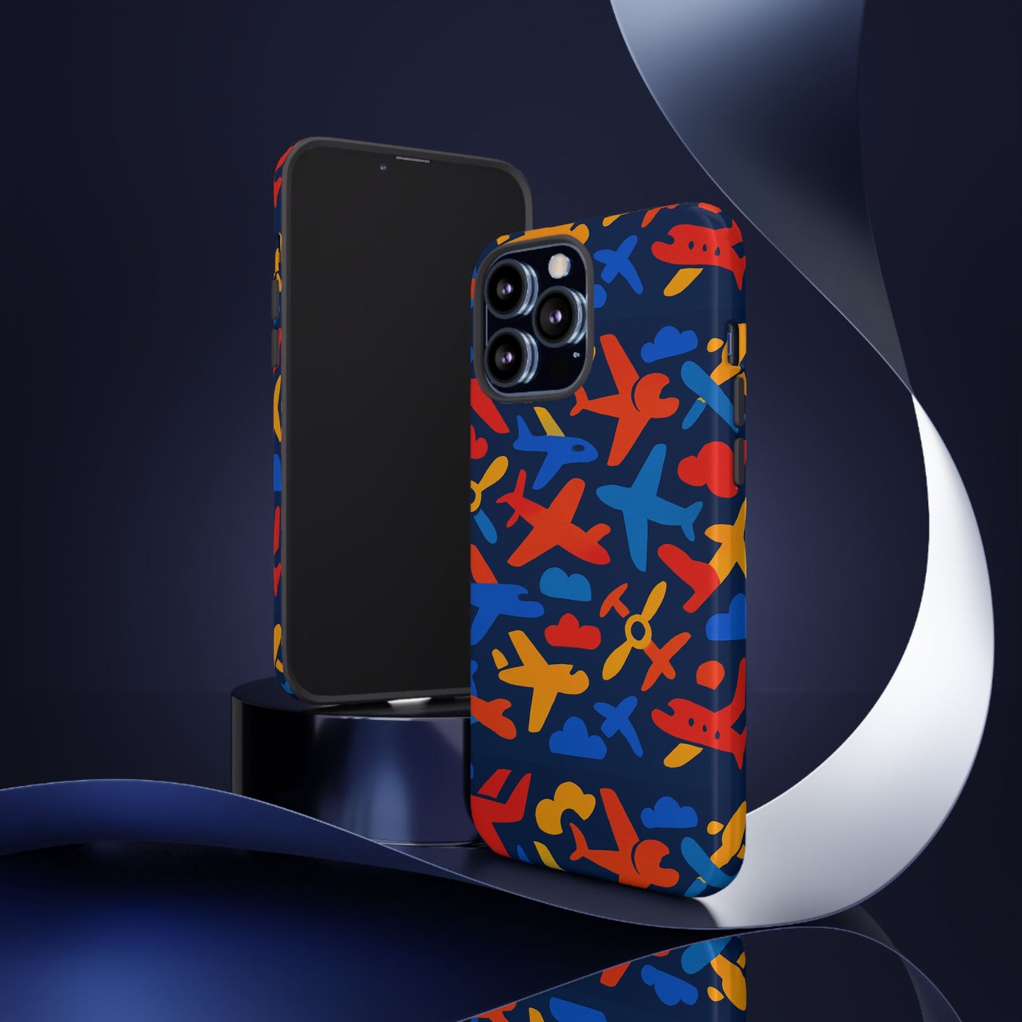 vibrant 3d wrap protective phone case with colourful aviation design for stylish protection compatible with iphone 13, 14, 15 & 16 – all models including pro, pro max & plus