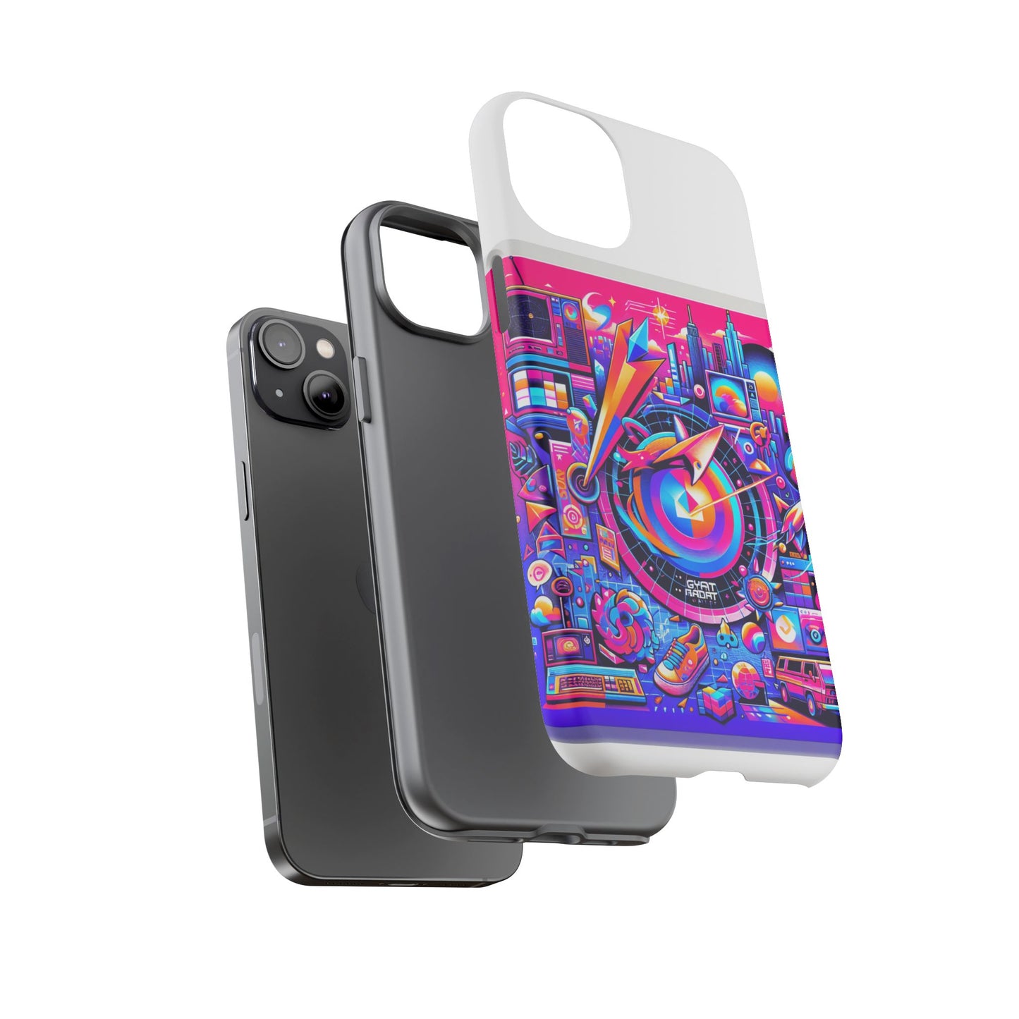 gyatt radar online 3d wrap protective phone case for smartphones, retro anime design, durable shock absorption, uv protected, glossy or matte finish