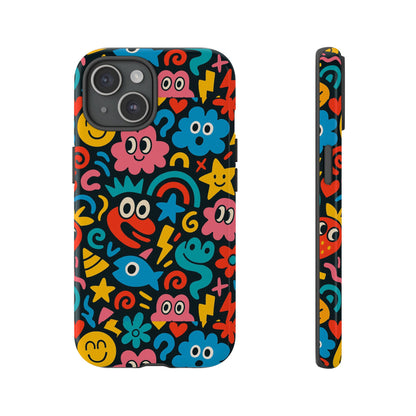 Vibrant Cartoon Protective Phone Case with 3D Wrap Design for Creative Expression – Compatible with iPhone 13, 14, 15 & 16 – All Models Including Pro, Pro Max & Plus