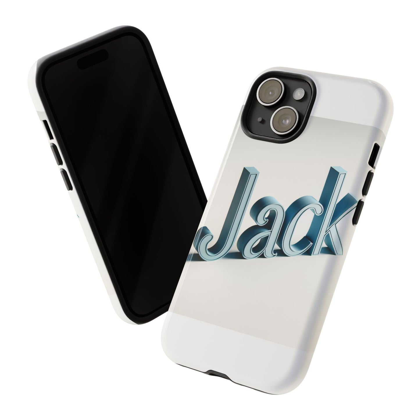 vibrant 3d text protective phone case in blue for unique self-expression – stylish protection compatible with iphone 13, 14, 15 & 16 – all models including pro, pro max & plus