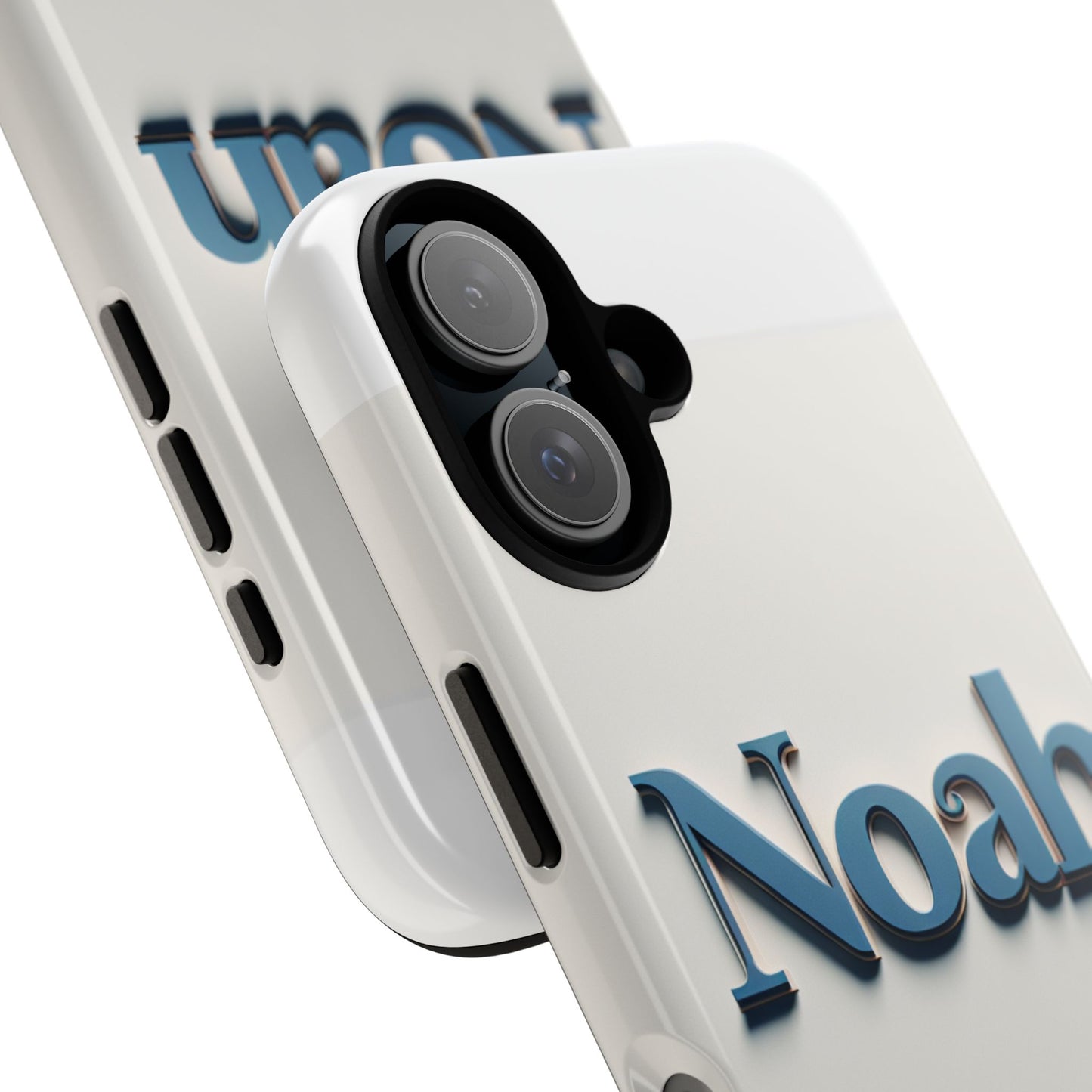 vibrant 3d name phone case in blue retro style – unique protection accessory for self-expression compatible with iphone 13, 14, 15 & 16 – all models including pro, pro max & plus