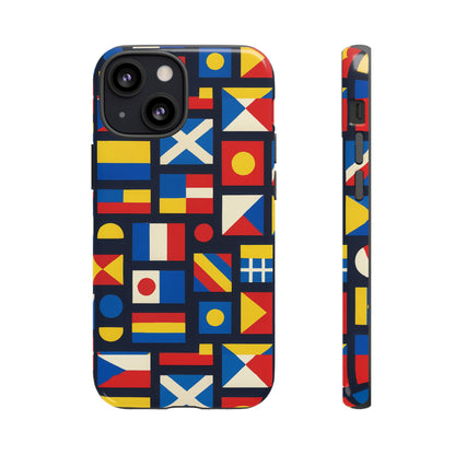 Multicolour Geometric Protective Phone Case for Smartphones, Stylish Protection and Unique Design, Compatible with iPhone 13, 14, 15 & 16 – all models including Pro, Pro Max & Plus