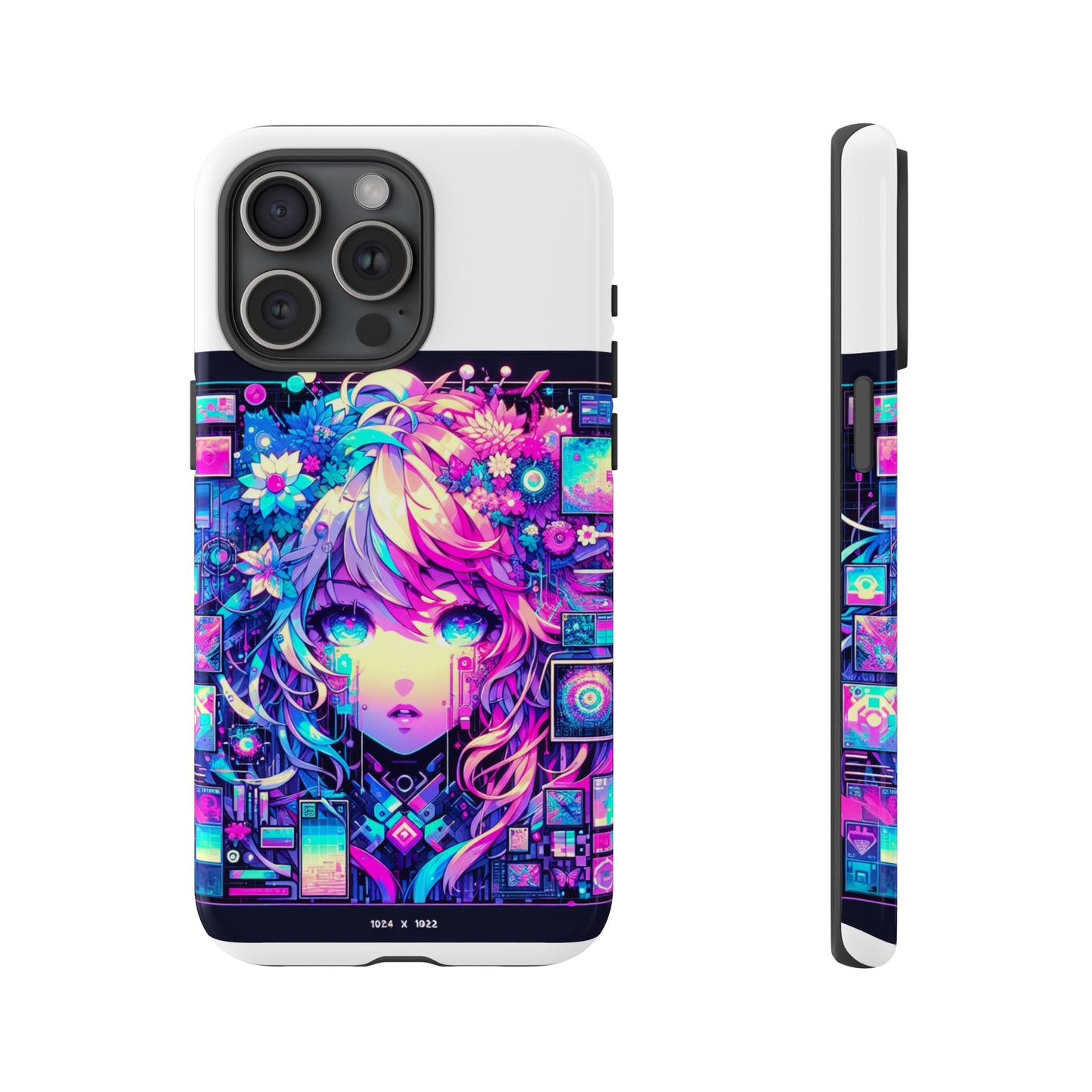 ai generated still slays protective phone case for anime lovers, vibrant 3d wrap design, durable shock absorption, uv protected, glossy or matte finish