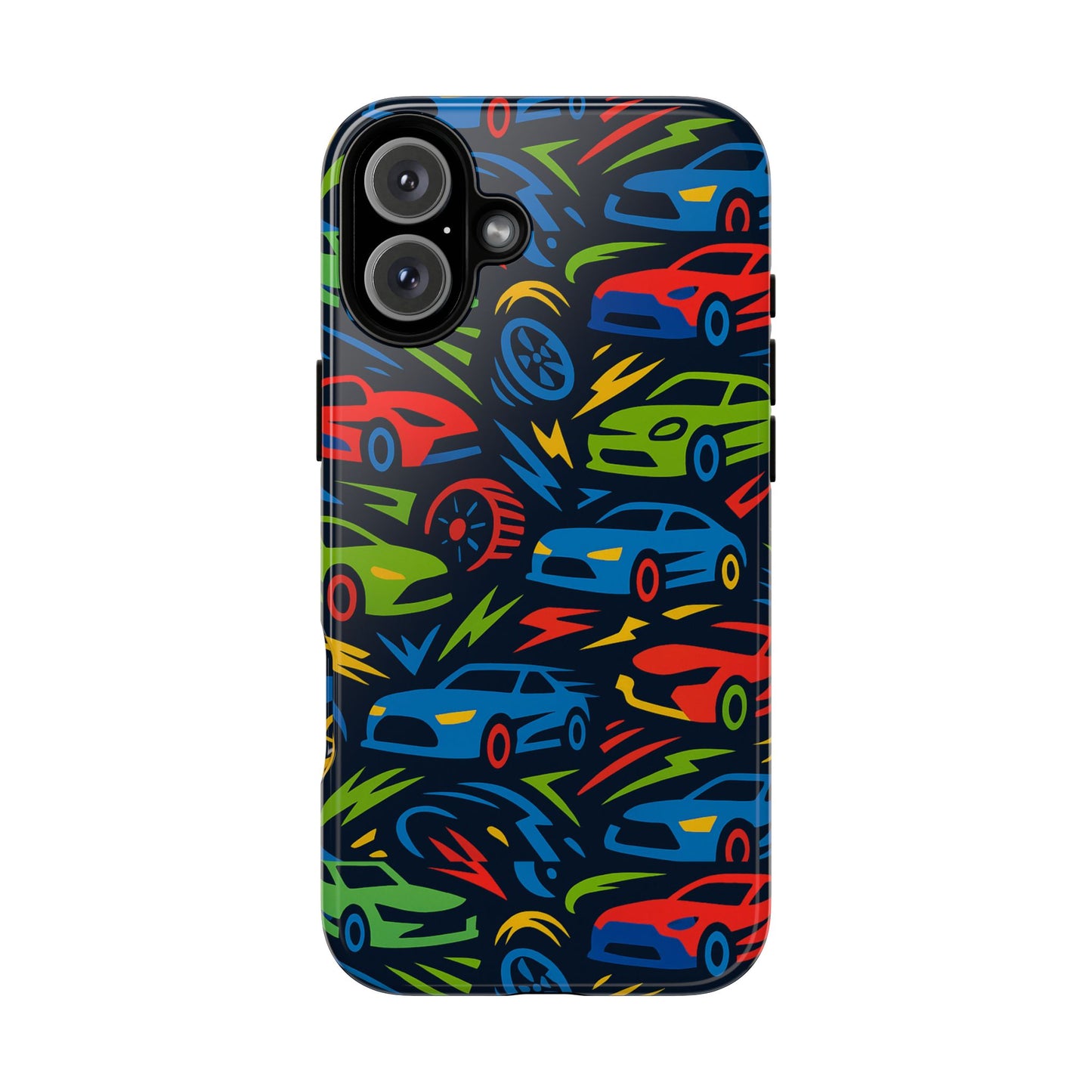 vibrant 3d car design protective phone case – fun retro style for kids and adults – stylish protection – compatible with iphone 13, 14, 15 & 16 – all models including pro, pro max & plus