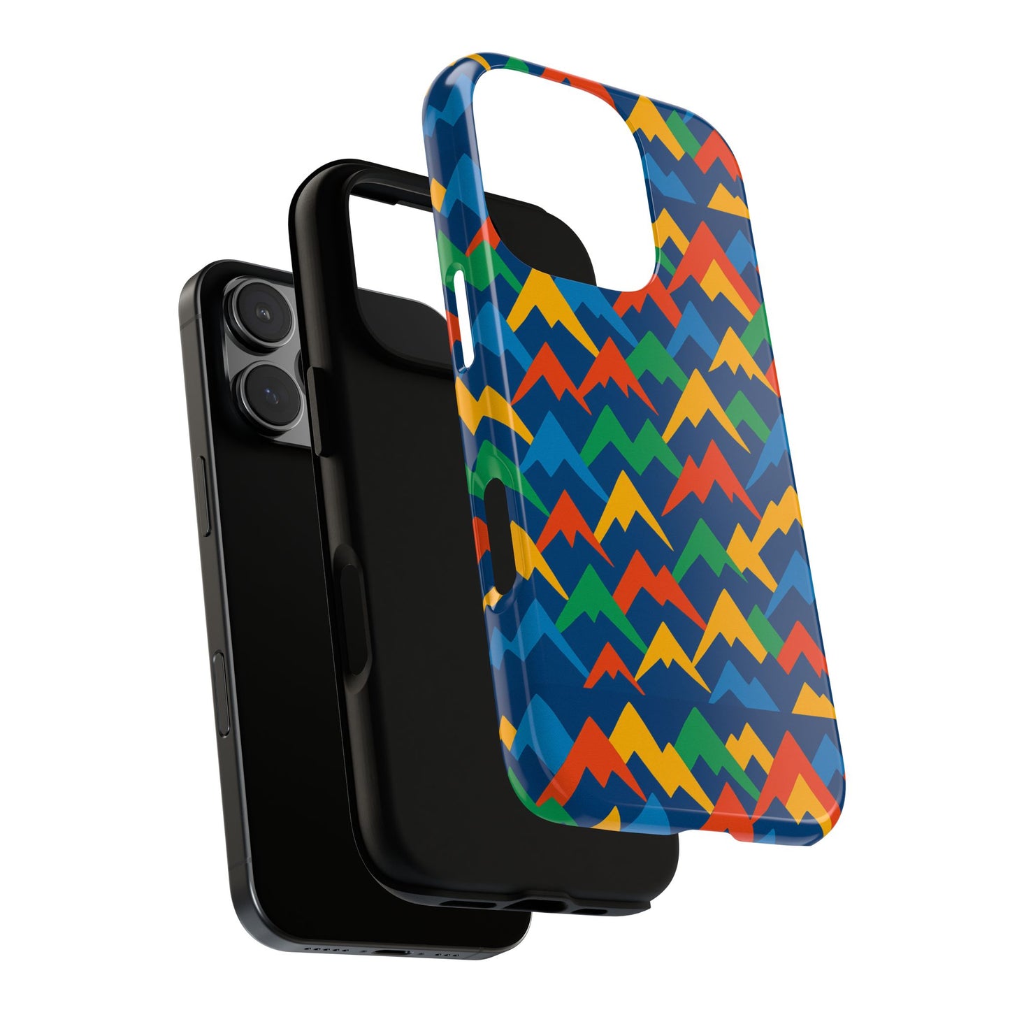 vibrant 3d mountain design phone case for stylish protection – unique accessory compatible with iphone 13, 14, 15 & 16 – all models including pro, pro max & plus