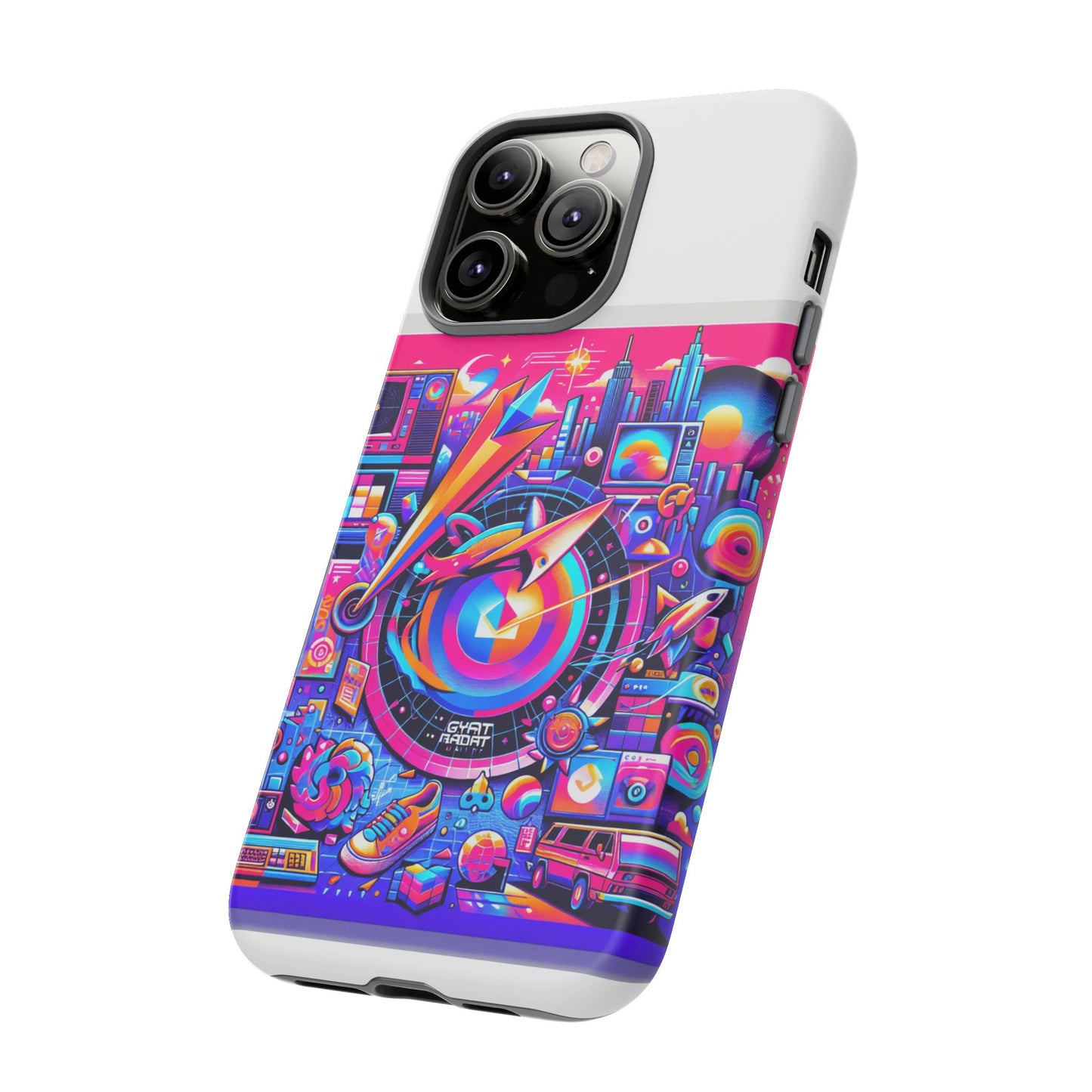 gyatt radar online 3d wrap protective phone case for smartphones, retro anime design, durable shock absorption, uv protected, glossy or matte finish
