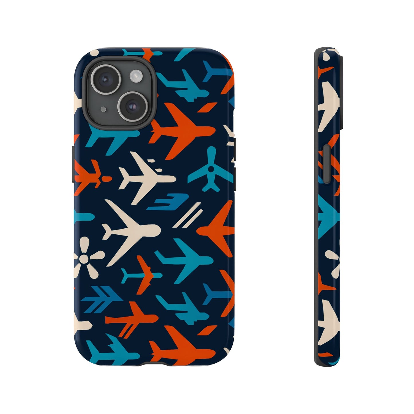 vibrant aviation themed protective phone case with 3d wrap design – unique style and durable protection – compatible with iphone 13, 14, 15 & 16 – all models including pro, pro max & plus