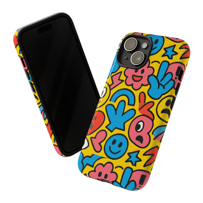 Vibrant Emoji Phone Case with Fun 3D Multicolour Design, Playful Protective Cover for Kids and Teens, Compatible with iPhone 13, 14, 15 & 16 – all models including Pro, Pro Max & Plus