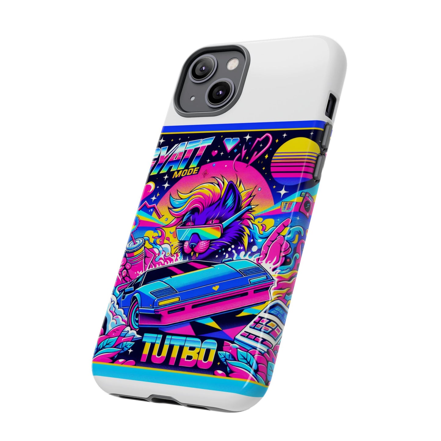 gyatt mode turbo 3d wrap protective phone case for anime fans, durable tpu silicone, uv protected, shock absorption, glossy or matte finish, unique gift idea