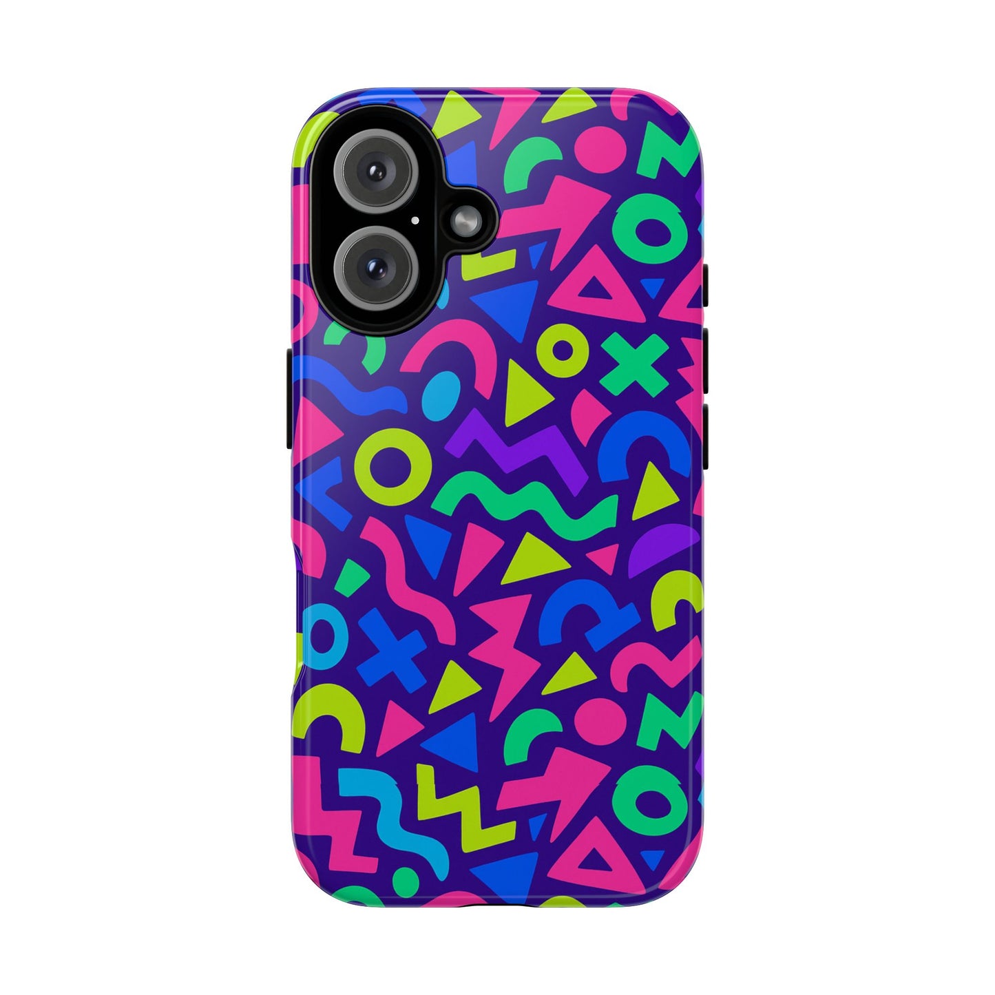 vibrant geometric 3d wrap protective phone case for men and women stylish accessory compatible with iphone 13, 14, 15 & 16 – all models including pro, pro max & plus
