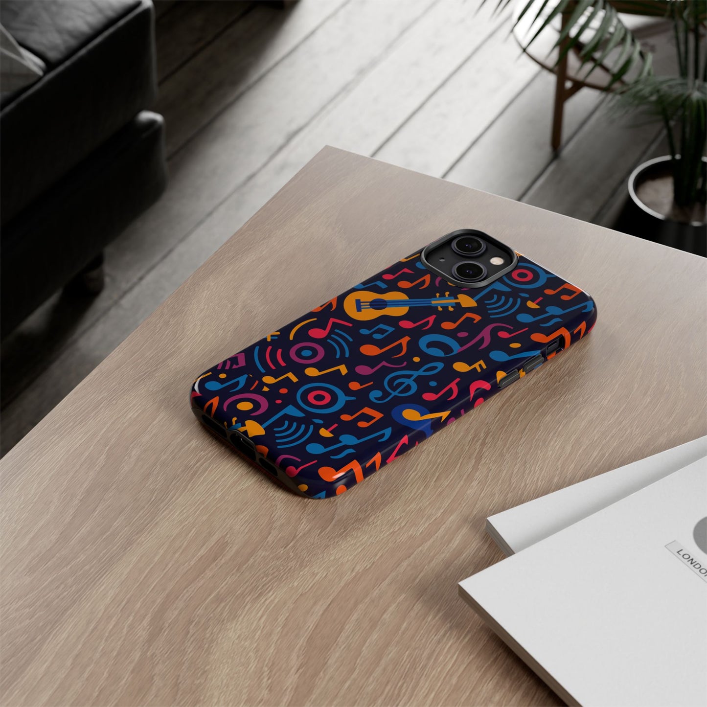 vibrant 3d music design protective phone case for music lovers stylish accessory compatible with iphone 13, 14, 15 & 16 – all models including pro, pro max & plus