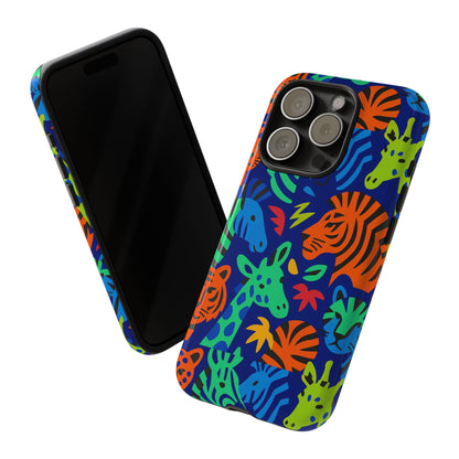 Vibrant Animal Print 3D Wrap Protective Phone Case Stylish Accessory for Men and Women Compatible with iPhone 13, 14, 15 & 16 – All Models Including Pro, Pro Max & Plus