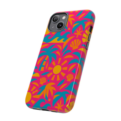 Vibrant Tropical 3D Wrap Design Protective Phone Case with Retro Style – Bold Accessory for Self-Expression Compatible with iPhone 13, 14, 15 & 16 – all models including Pro, Pro Max & Plus