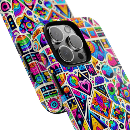 Pattern Image 4 Vibrant Anime Retro Shockproof Phone Case for Men Women