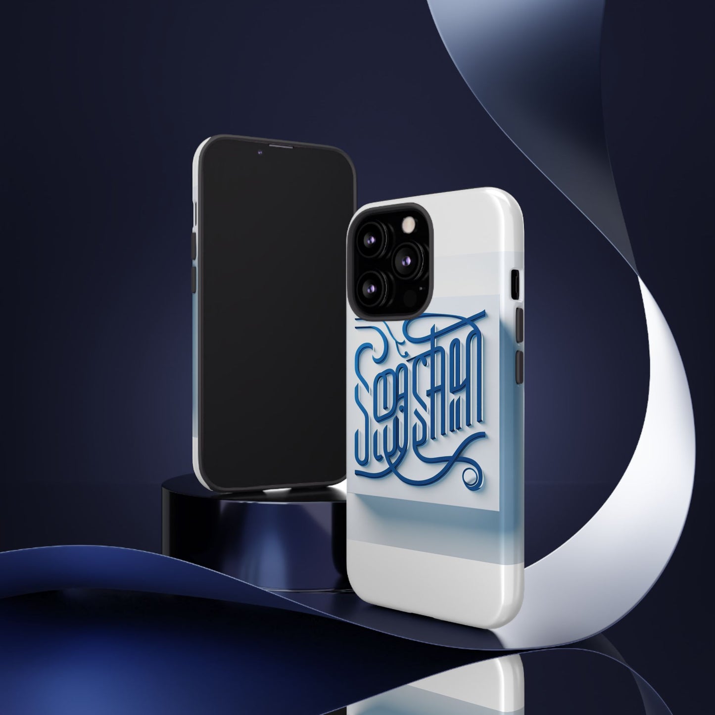 vibrant blue 3d alphabet phone case for stylish protection and unique expression compatible with iphone 13, 14, 15 & 16 – all models including pro, pro max & plus