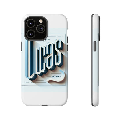 3D Wrap Protective Phone Case in Blue with Playful Typography Design – Stylish Protection Compatible with iPhone 13, 14, 15 & 16 – All Models Including Pro, Pro Max & Plus