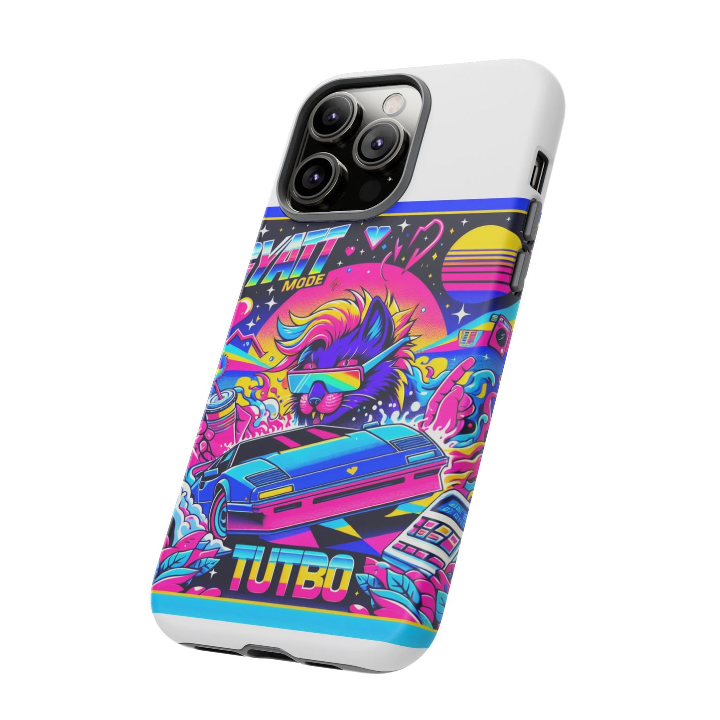 gyatt mode turbo 3d wrap protective phone case for anime fans, durable tpu silicone, uv protected, shock absorption, glossy or matte finish, unique gift idea