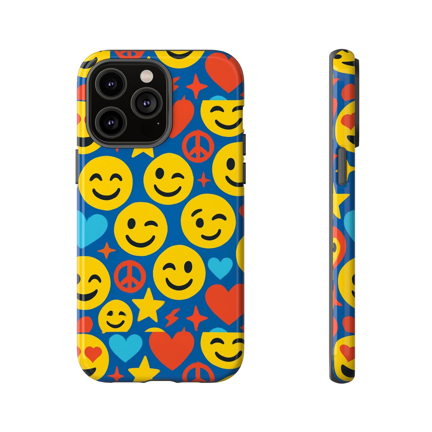 vibrant 3d emoji protective phone case for kids and adults – fun multicolour design for stylish protection compatible with iphone 13, 14, 15 & 16 – all models including pro, pro max & plus