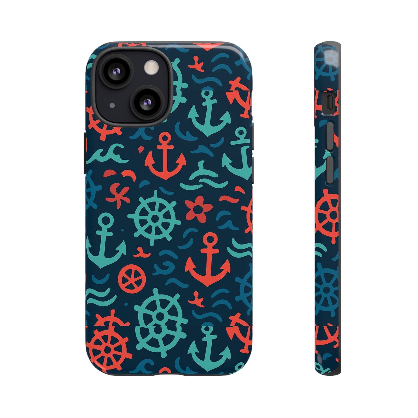 vibrant nautical multicolour 3d wrap protective phone case with retro design for men and women stylish accessory compatible with iphone 13, 14, 15 & 16 – all models including pro, pro max & plus