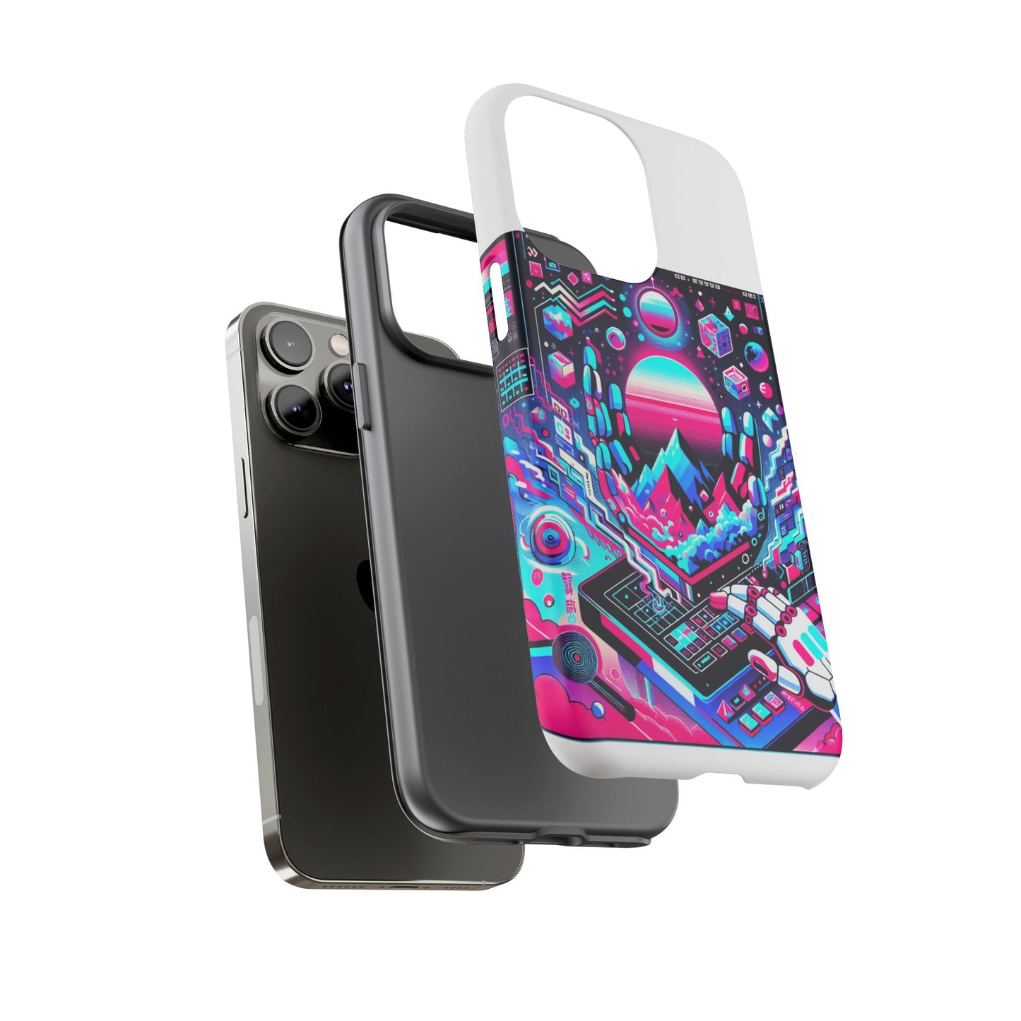 ratio-proof aura protective phone case with 3d wrap design, uv protection, and shock absorption for anime and comic culture fans