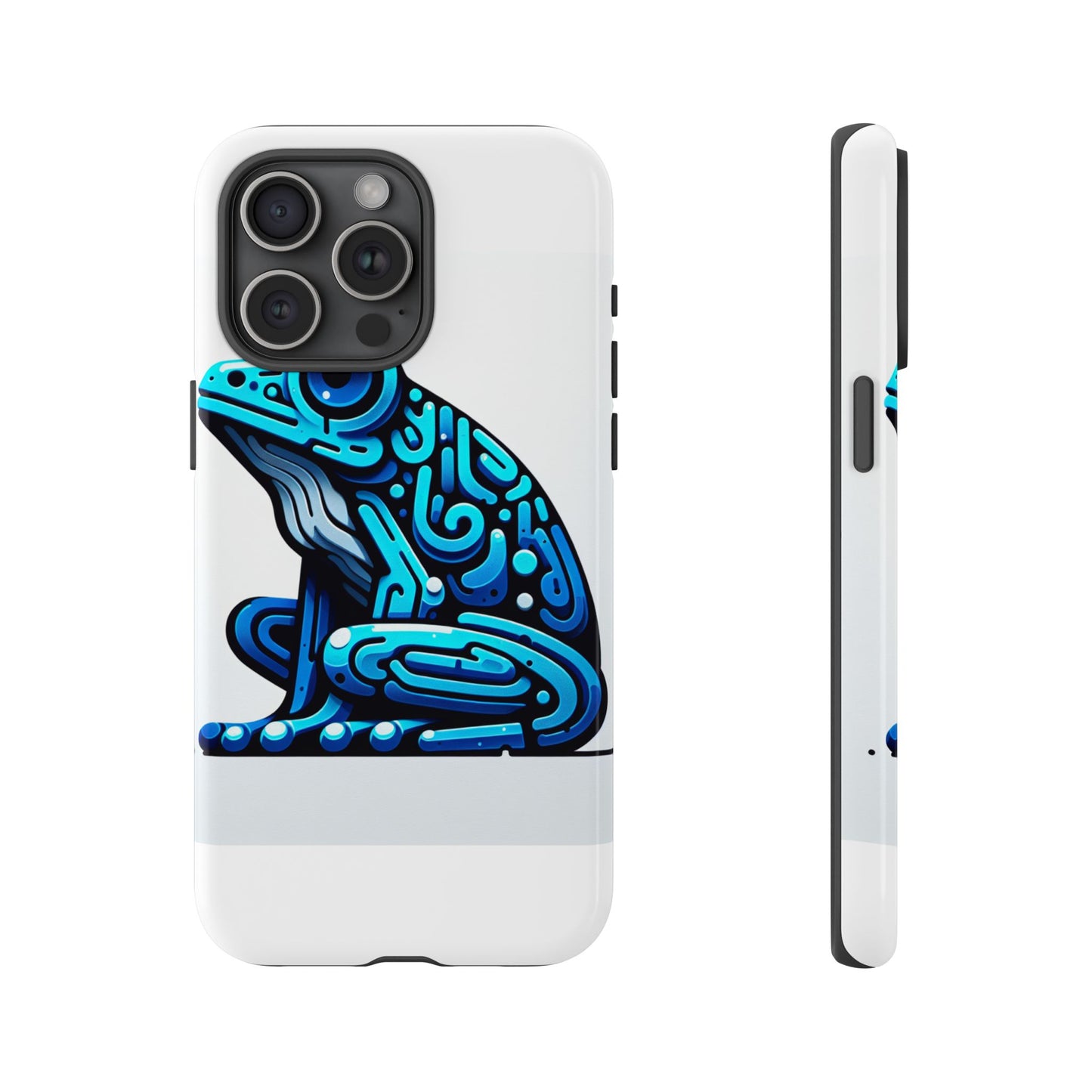 vibrant blue frog 3d wrap phone case for unique accessories retro style compatible with iphone 13, 14, 15 & 16 – all models including pro, pro max & plus