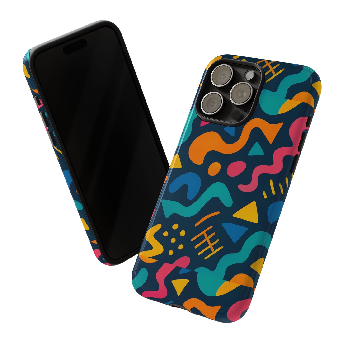 vibrant abstract protective phone case with bold 3d design for unique expression and stylish protection compatible with iphone 13, 14, 15 & 16 – all models including pro, pro max & plus