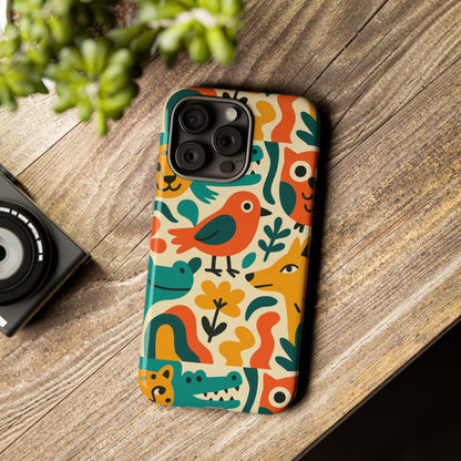 Vibrant Animal Print Protective Phone Case with 3D Wrap Design for Unique Style and Expression Compatible with iPhone 13, 14, 15 & 16 – all models including Pro, Pro Max & Plus