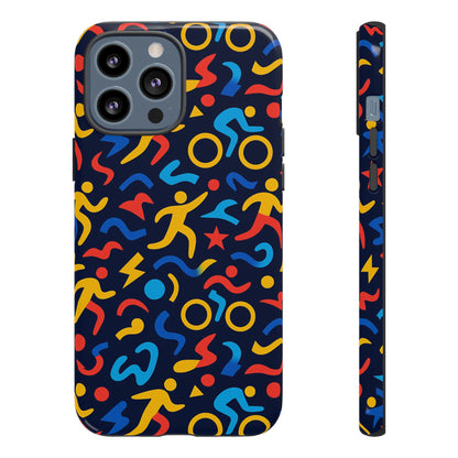 Vibrant Abstract 3D Wrap Protective Phone Case in Multicolour Design for Unisex Fashion Accessory Compatible with iPhone 13, 14, 15 & 16 – all models including Pro, Pro Max & Plus