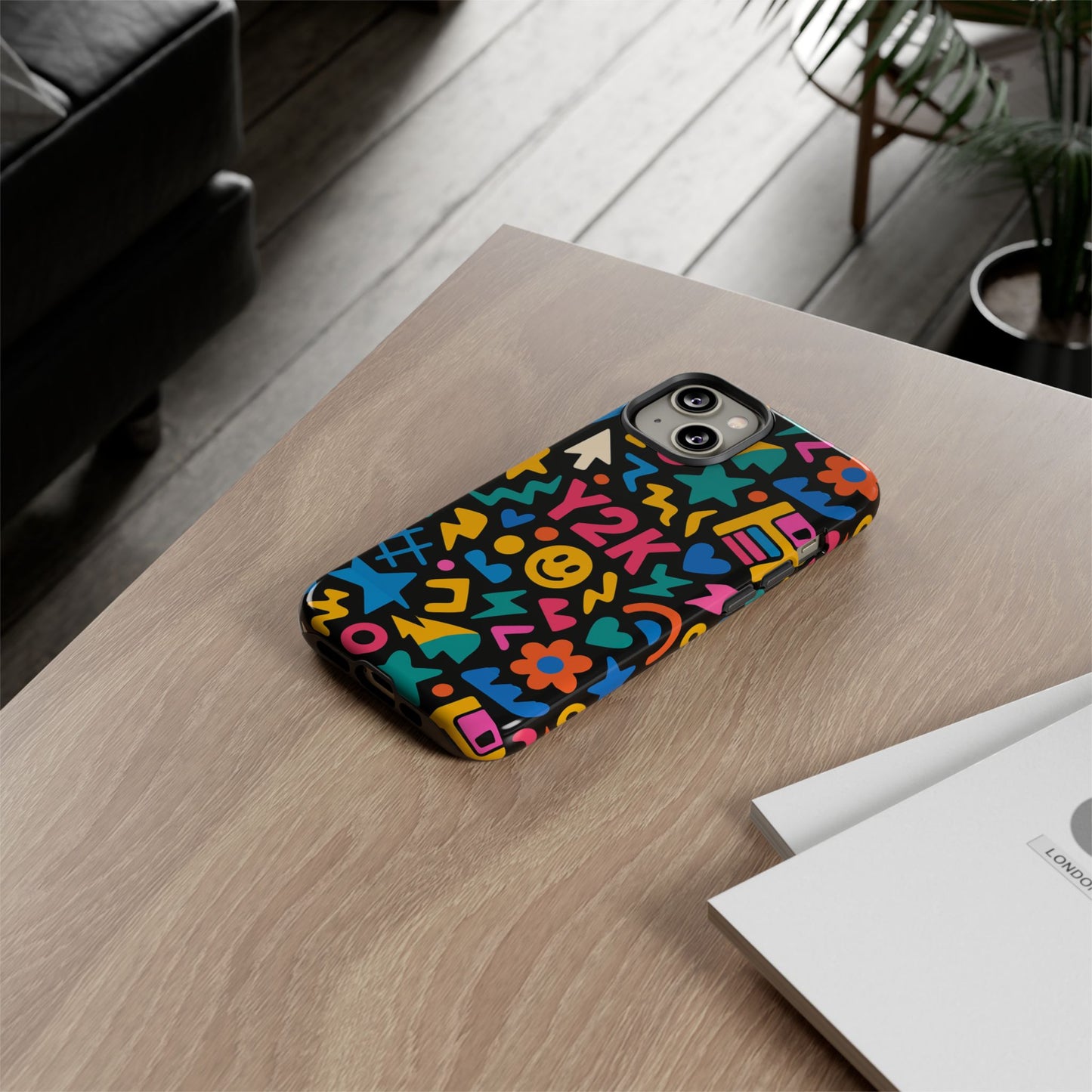 vibrant y2k design 3d wrap protective phone case for unique style and fashion accessory compatible with iphone 13, 14, 15 & 16 – all models including pro, pro max & plus